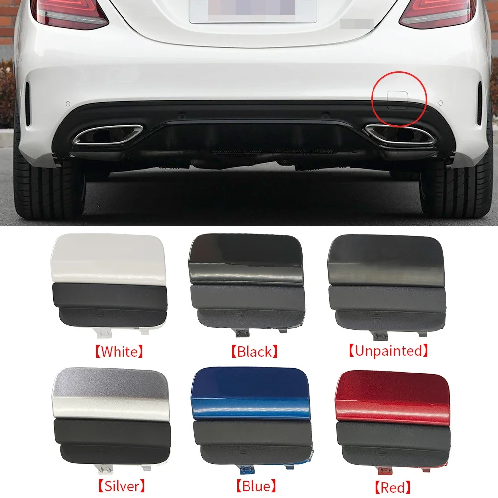 

For Mercedes W205 Car Rear Bumper Tow Hook Cover Cap White For Benz C Class Sport 2019-2021 C180 C200 C220 C250 C300 2058853303