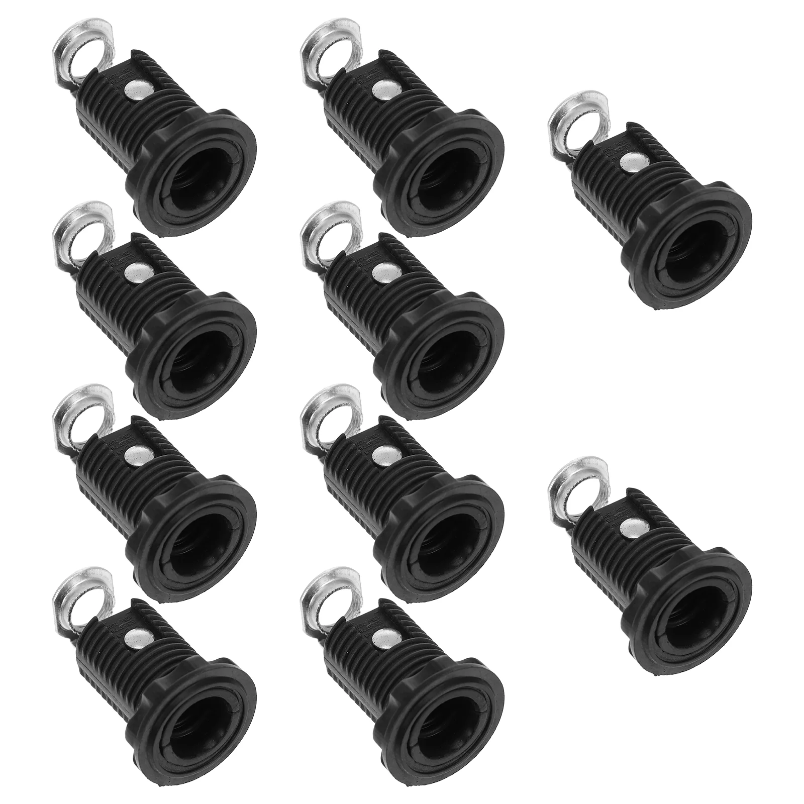 

10 Pcs Chandelier Light Bulbs E12 Lamp Holder Screw Socket Adjustable Pendant Black Adapter