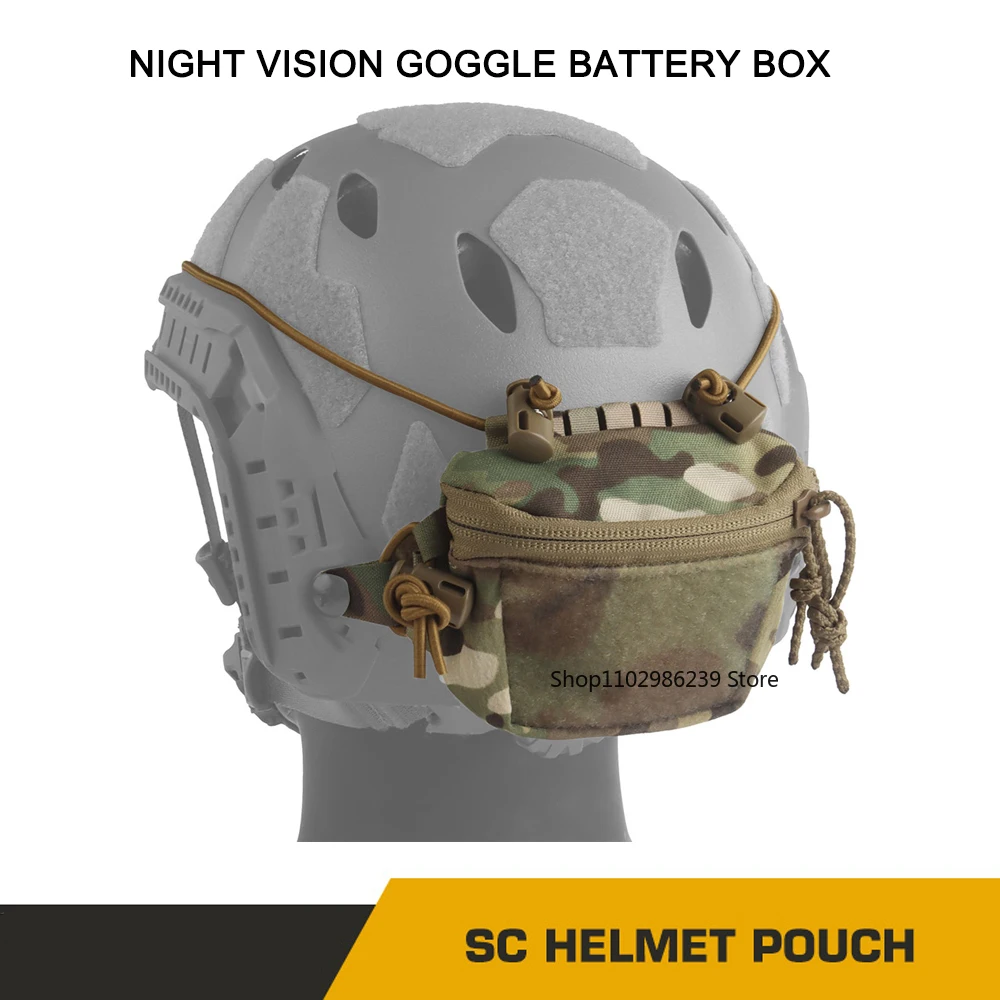 

Подсумок для аккумулятора тактического шлема — универсальный противовес в стиле SC, задняя сумка для шлема, прочный нейлоновый чехол для хранения для страйкбола