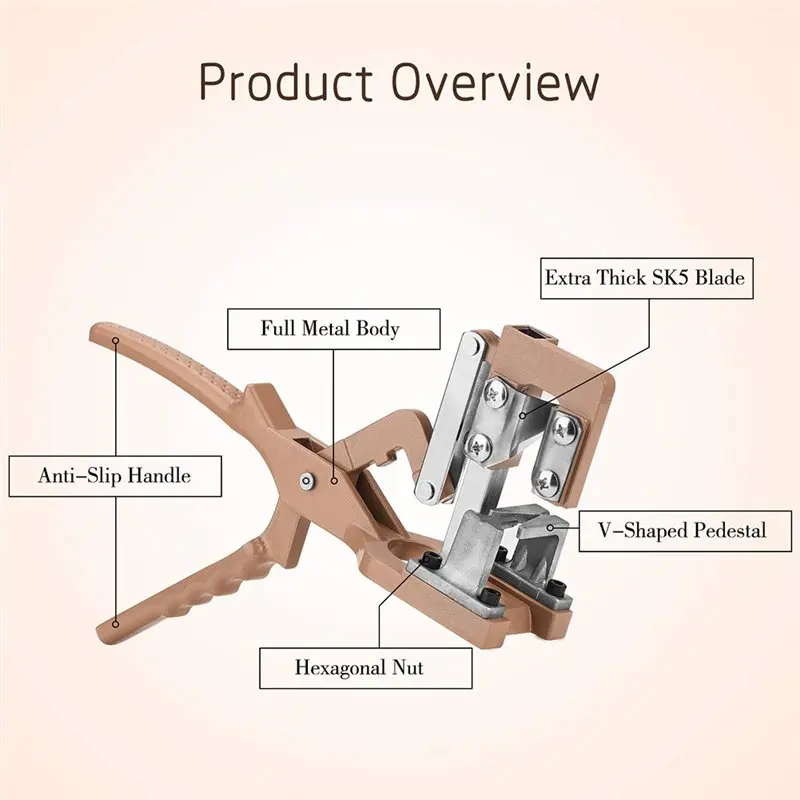Mar.Grafting Machine With SK5 Blade V-Cut Tool Full Metal Body Suitable For Large Branches Ideal For Fruit Tree Grafting