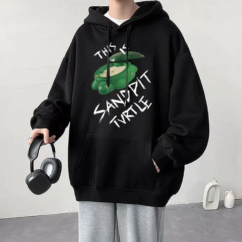 

This Is Sandpit Turtle Funny Meme Hoodie Men Women Oversized Hoody Sweatshirts Pocket Fleece Hoodies Casual Streetwear Pullover