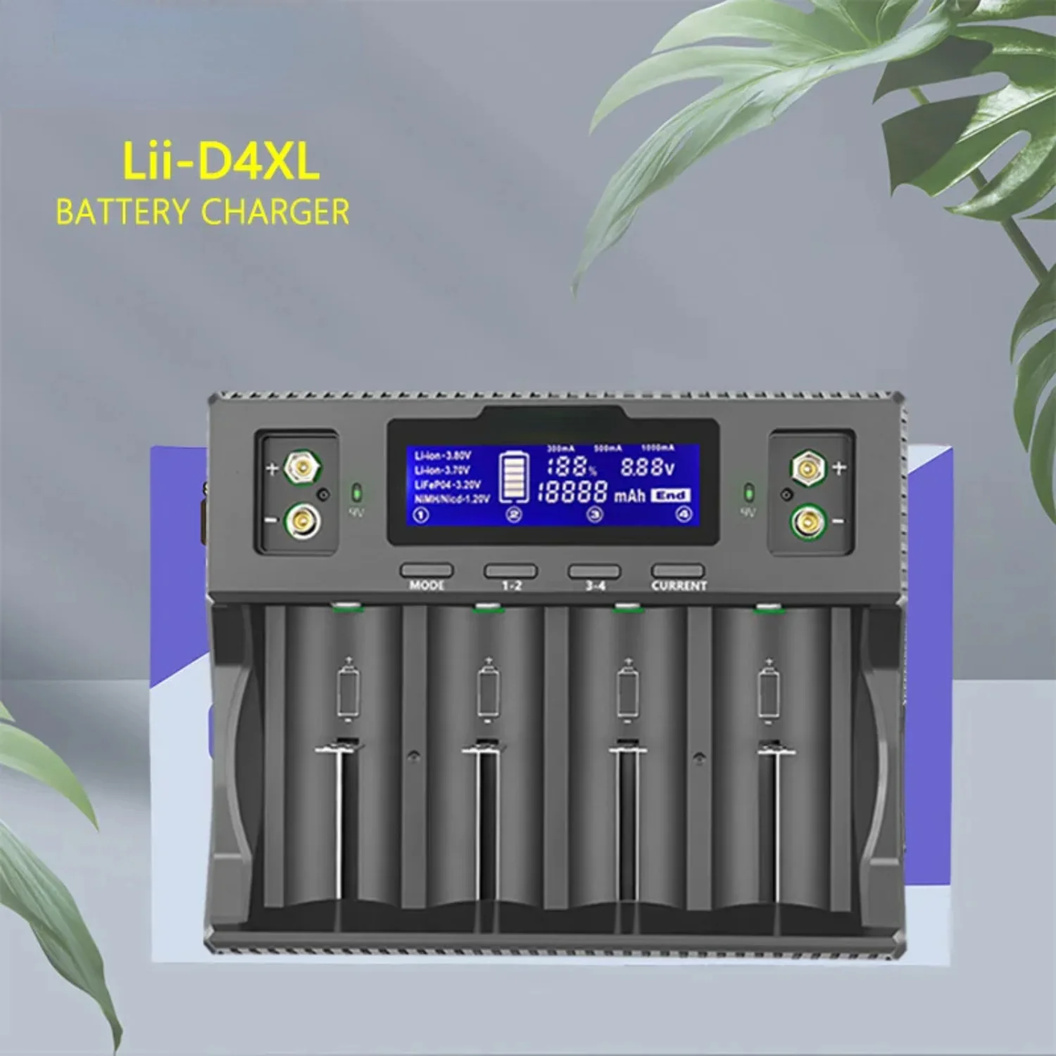 

Lii-D4XL 21700 Battery Charger For 18650 18350 26650 16340 14500 3.7v 1.2V 3.2V Ni-MH/Cd,AA AAA SC D C Battery Charger