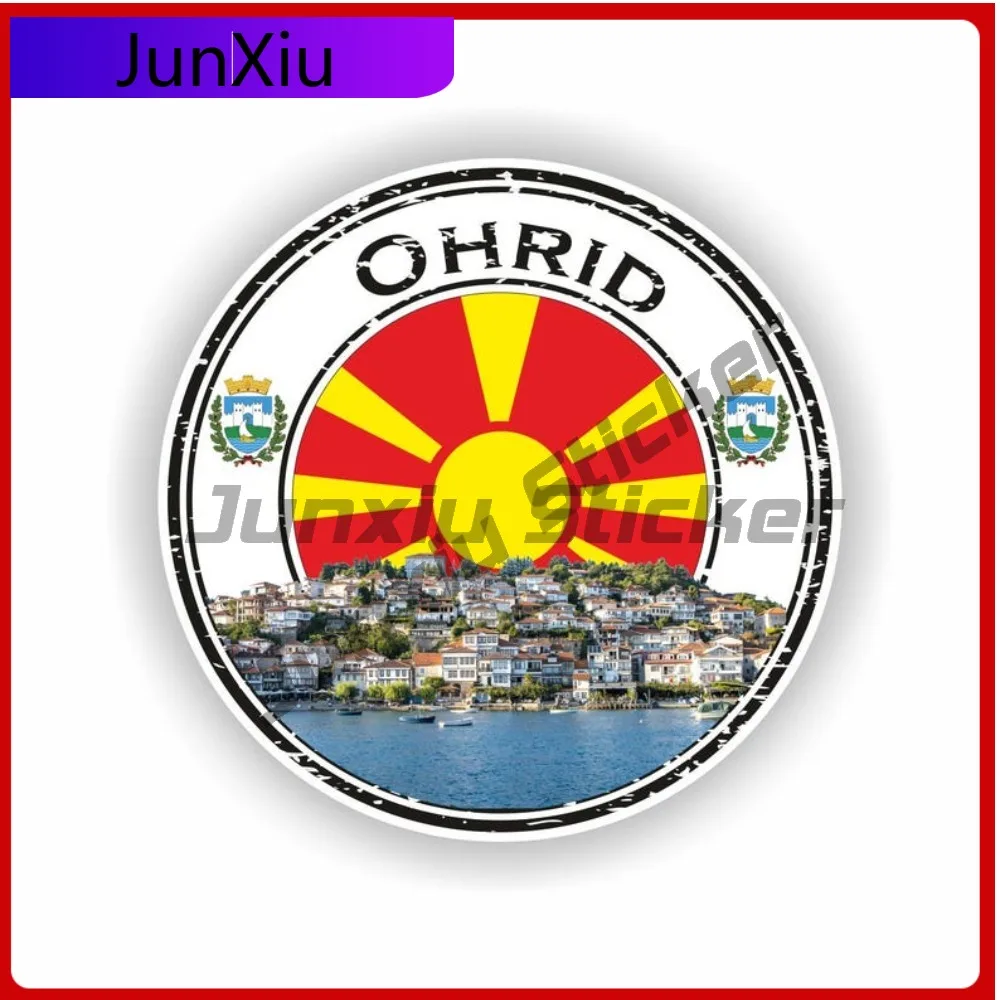 

Ohrid North Macedonia Seal Sticker Cool Truck Laptop Scratch Cover Car Styling Vinyl Decal For Car Truck SUV Window Bumper