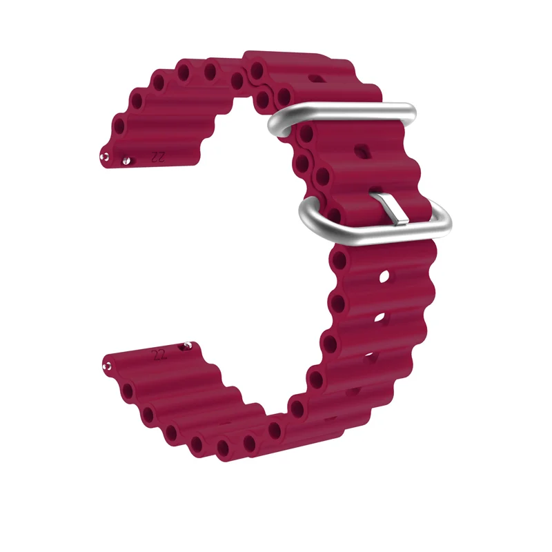 

Universal Silicone Ocean Watch Strap 20mm 22mm Quick Release With Metal Buckle Sport Smart Watch Band For Men Women