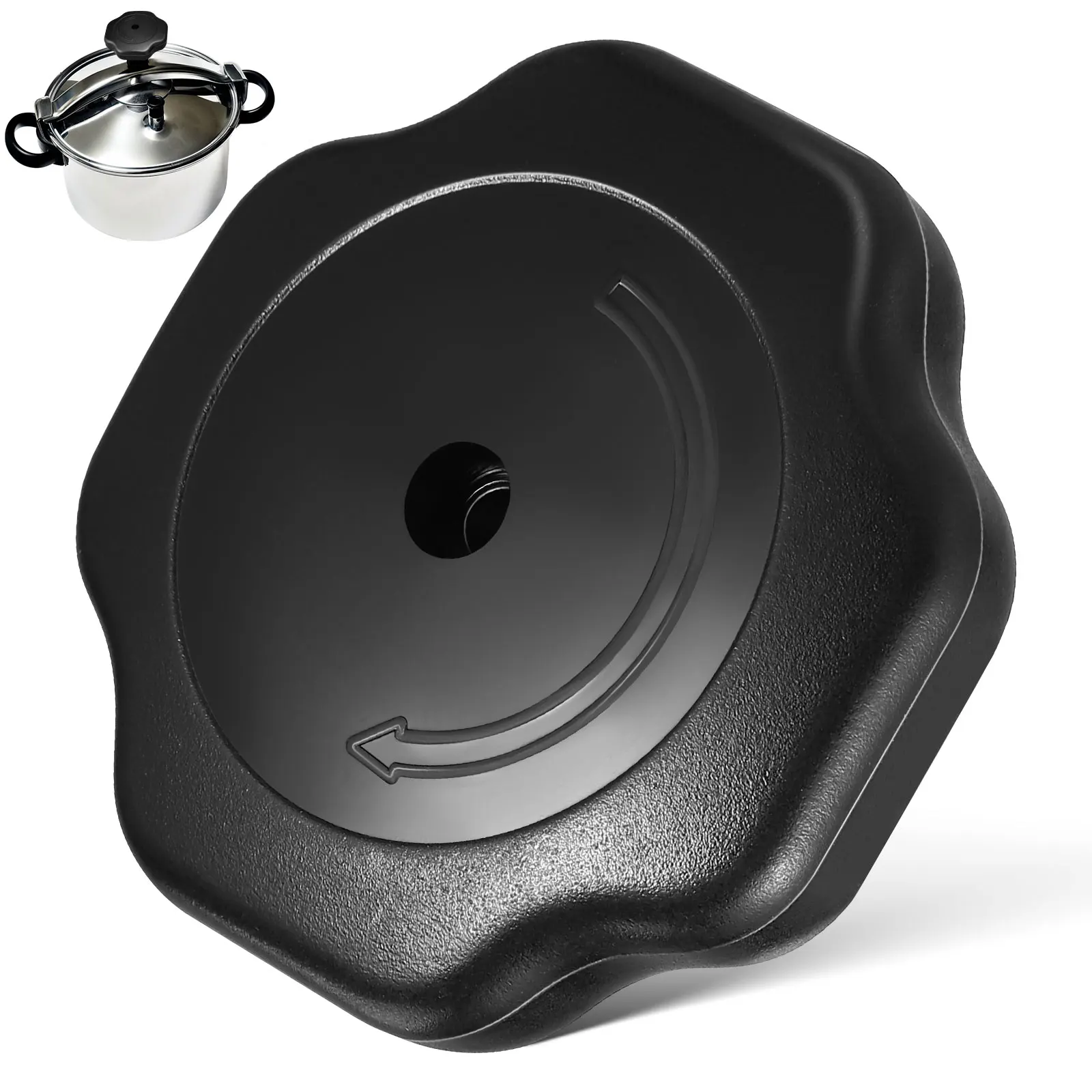 

Universal Pressure Cooker Cover Knob Bakelite Material High Temperature Resistance Easy Installation Smooth Surface Pot Lid