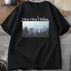 재미있는 Hoa Hoa Hoaaaa 남녀공용 티셔츠, 남녀공용 헤비 코튼 티셔츠, 반팔 라운드 티, 하라주쿠 오버사이즈 티셔츠