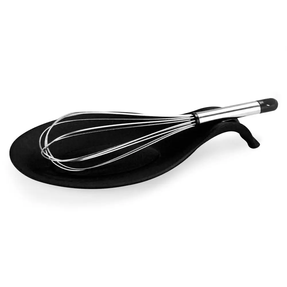 Silicone Tool Plate Holder Scoop Bracket Stand Lid Stand Spoon Shelf Spoon Rest Heat Resistant Utensil Spatula Holder