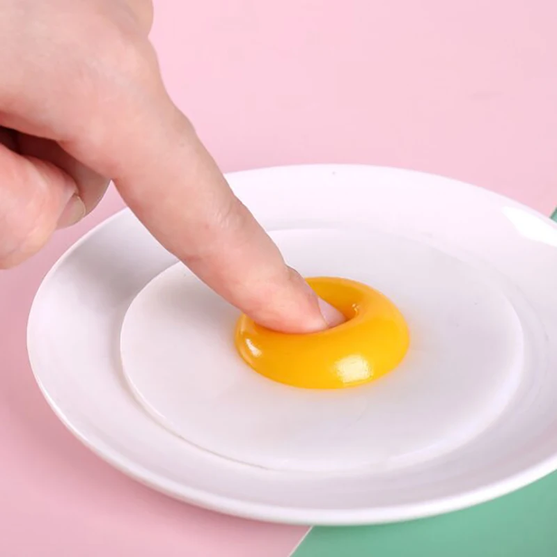 Egg Toy Children Squeezing Poached Kneading Omelette Anti-Stress Adults Kids Toy