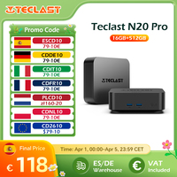 Teclast N20 Pro Mini PC Windows 11 Pro Intel N95 16GB RAM 512GB ROM support 4K Display * 3 Type C Wi-Fi 6 N20Pro Mini Computer