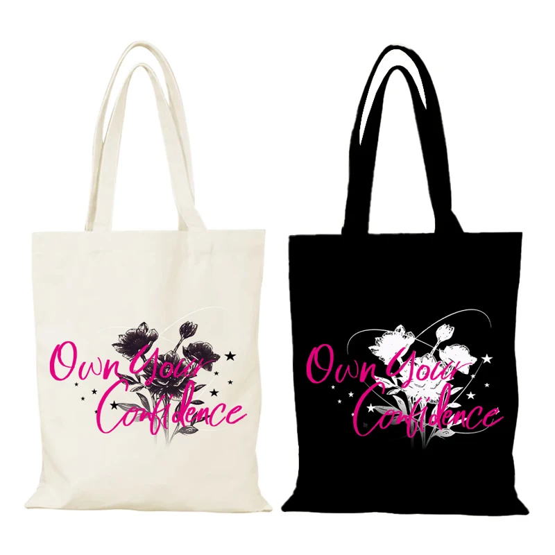 Canvas Tote Bag Flowers Fashion Leisure Handbags Women Cloth Bags Women's Handbag Folding Shopping Bag Eco Shopper Beach Lady