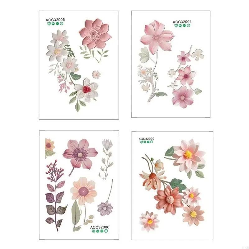Flower Pattern Wall Sticker Waterproof Light Switches Sticker for Home Decoration Detail Oriented Individuals