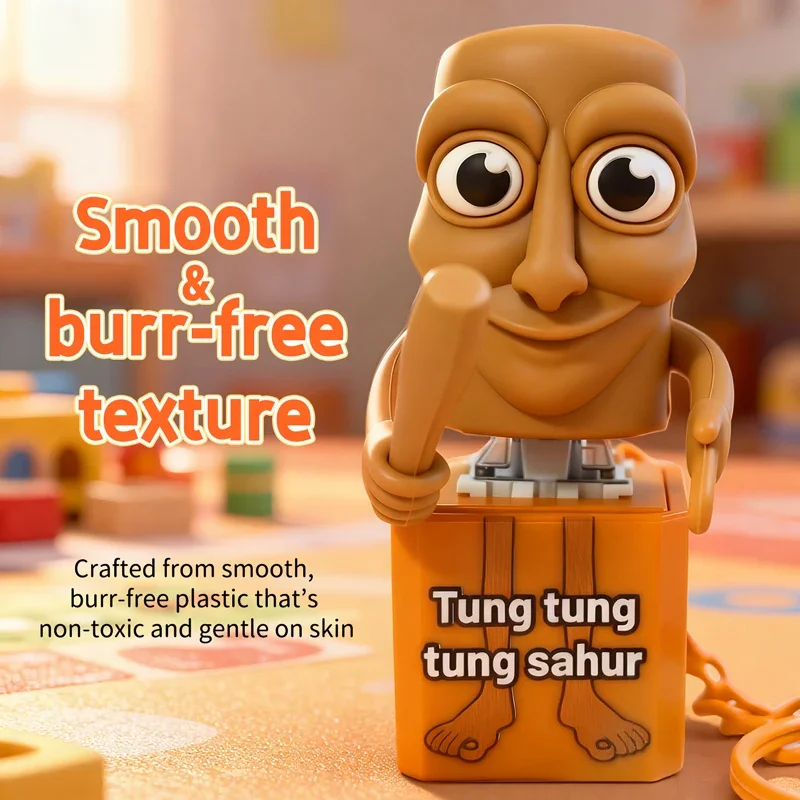 

Креативный брелок-палка для мужчин, вольф-вольф Tungtungtung, аниме-фигурка-палка с светящейся подвеской, коллекционный декоративный подарок