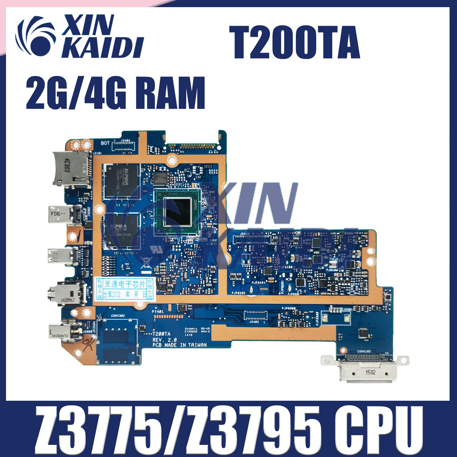 

Notebook Mainboard For ASUS T200T T200T T200TA T200TAC Laotop Motherboard With Z3775 Z3795 CPU 2GB 4GB RAM 32G-SSD 100% Test OK