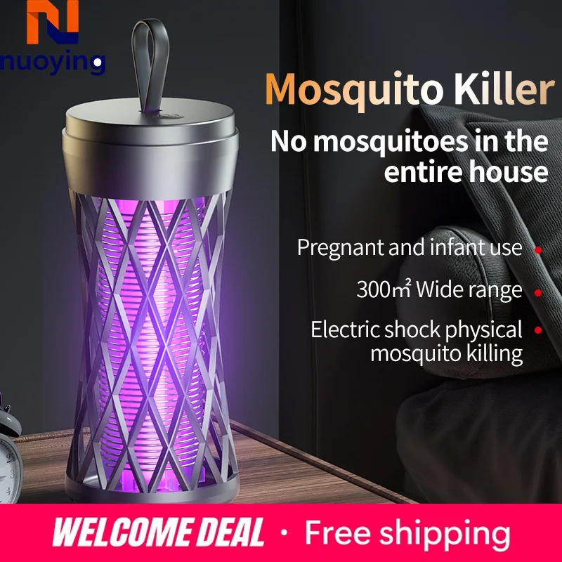 Lámpara Antimosquitos Recargable, Lámpara para Atrapar Moscas, Trampas Físicas con DEET para el Hogar y el Dormitorio, Elimina Mosquitos