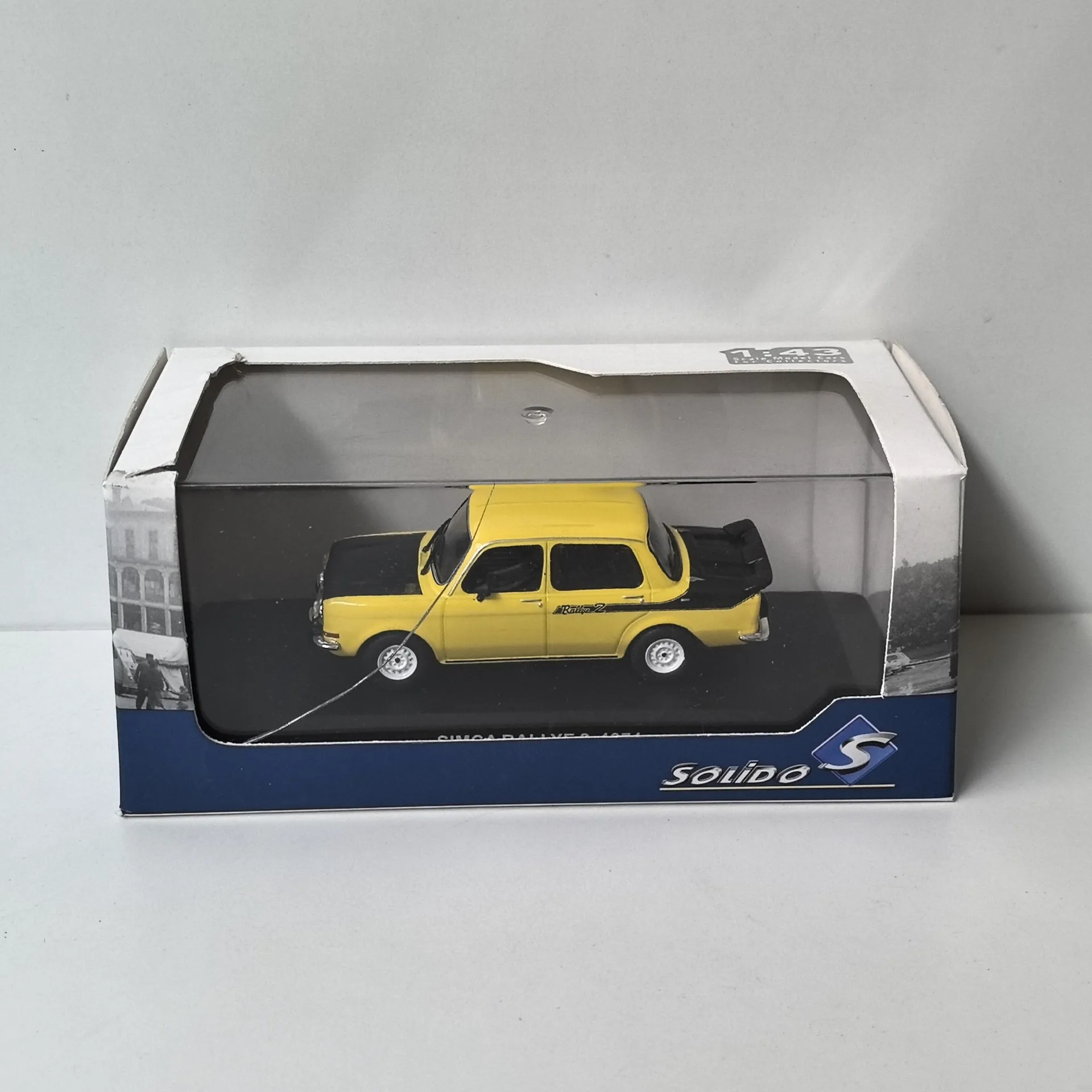 

Box Cracked Old Box Diecast SOLIDO 1/43 Scale SIMCA RALLYE 2 1974 Alloy Car Model Collectible Toy Gift Souvenir Display