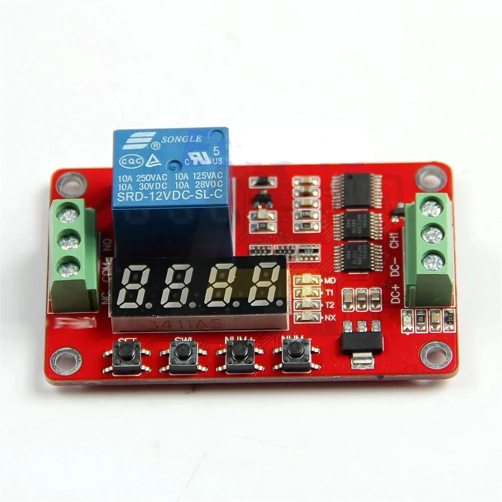 DC 5V 12V 24V 1 Channel Relay Module FRM01 Multifunction Relay Loop Delay Timer Switch Self-Locking Timing Board