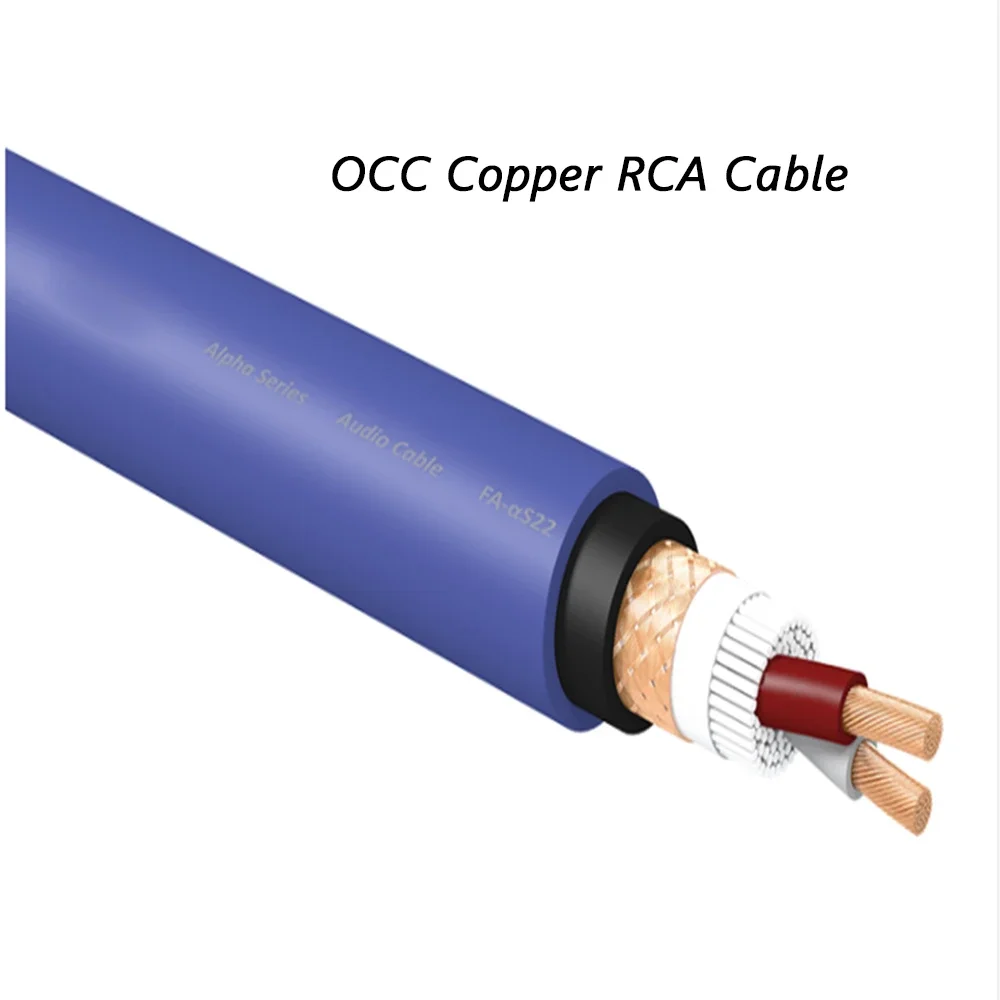 FA-αS22 (Alpha S22) OCC Copper Audio Signal RCA Cable HiFi Balance Interconnect Wire Hi-End Line