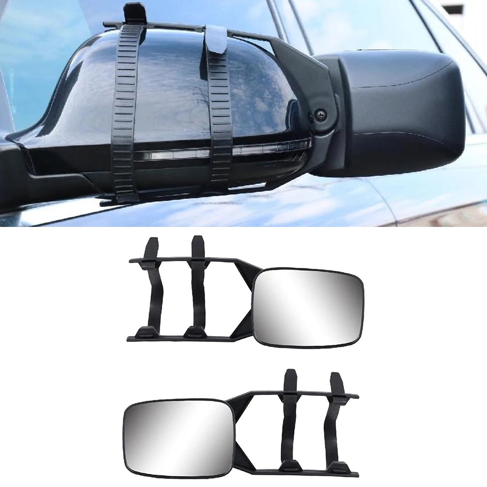 

Universal Towing Mirror Adjustable Tow Mirror Caravan Trailer Car Rear View Mirror Convex Wide Angel Safe Hauling Extension