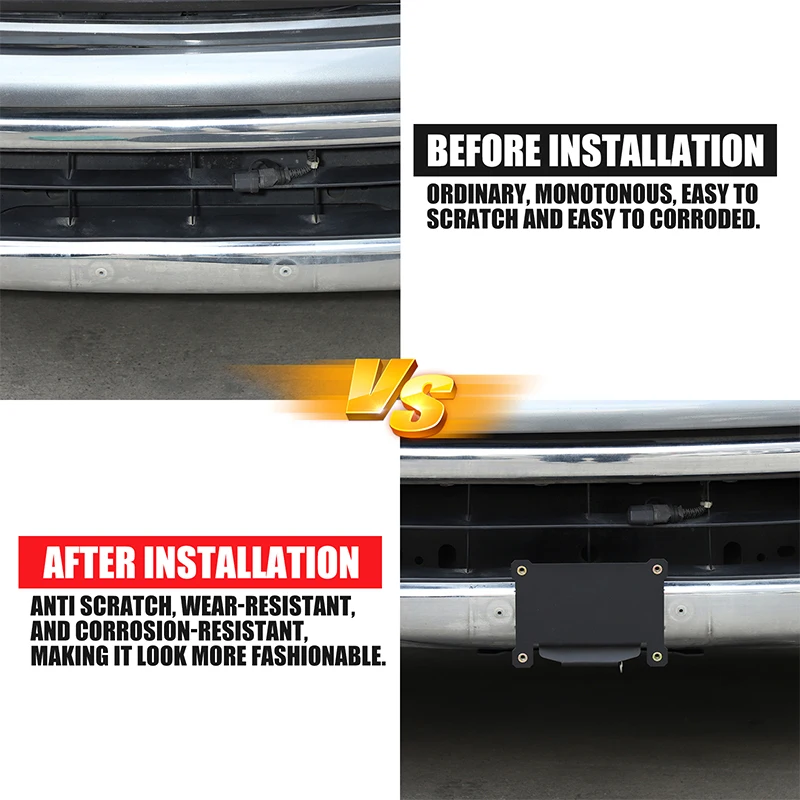 For Nissan Titan 2016-2019 No-Drill Front License Plate Holder Mounting Kit Removable Fast Grille-Safe Car Accessories