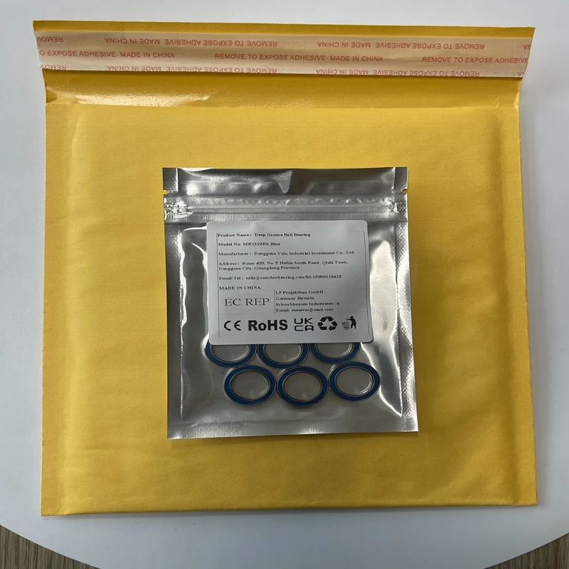 

10PCS MR1319RS 13x19x4 mm Bearing ABEC-7 Thin Section MR1319-2RS Ball Bearings RS MR1319 2RS With Blue