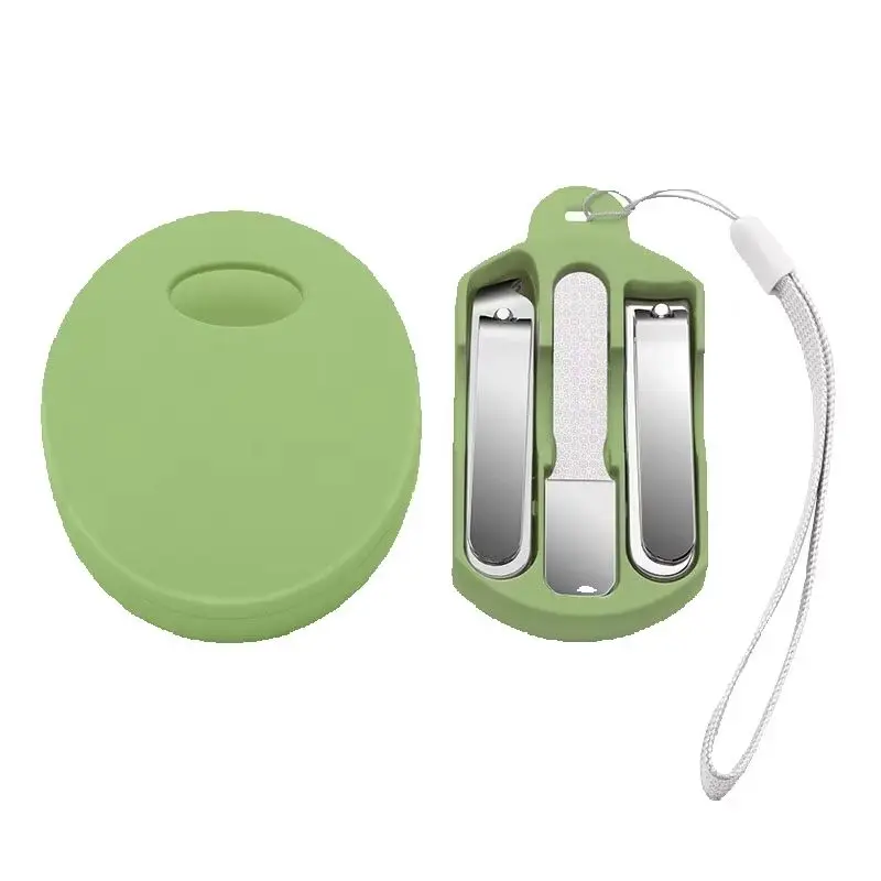 3 PCS Nail Clippers Set Plastic Storage Box Portable Professional Manicure Pedicure Tools for Travel Home Beauty Salon Gift