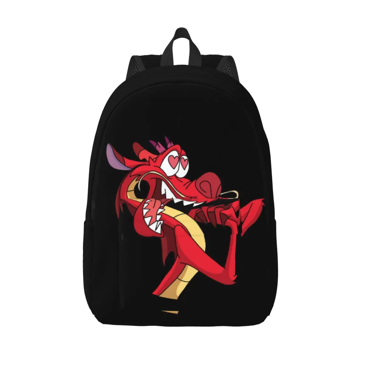 Custom MuShu Canvas Backpack for Women Men School College Student Bookbag Fits 15 Inch Laptop Mulan Cartoon Bags