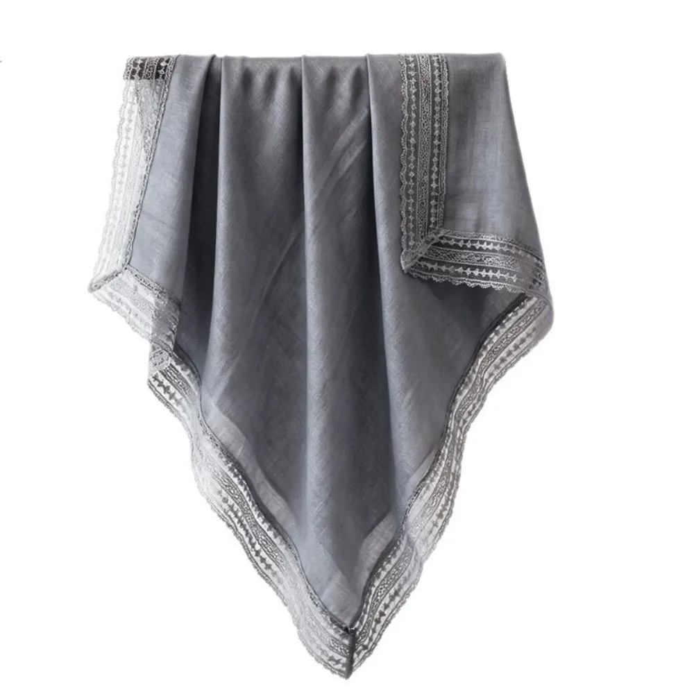 

Fashion 100*100cm Square Scarf Luxury Plain Weave Shawls Bohemian Solid Color Foulard Oversides Beach