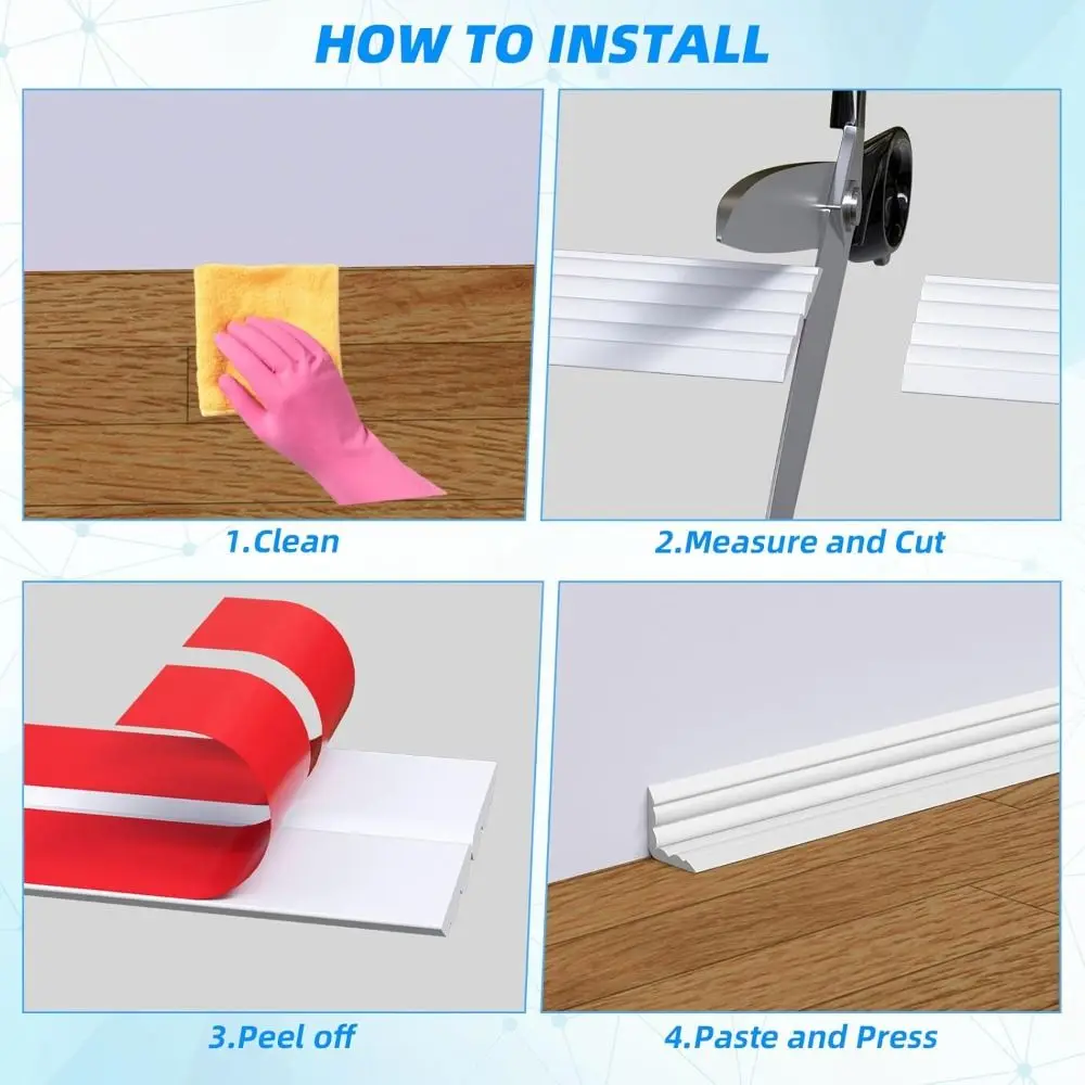 High Quality Self Adhesive Wall Corner Protector Flexible Peel and Stick Caulk Strip 1m Corner Trim Moulding Inside Outside