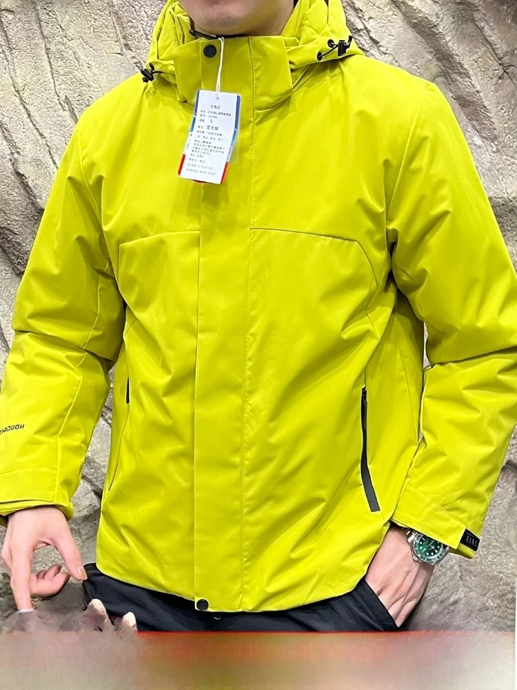 Outdoor Men's aphene Technology Cotton Jaet Waterproof Heat Reflection Tee-Proof Hooded Cotton Coat Stand Fit Youth ...