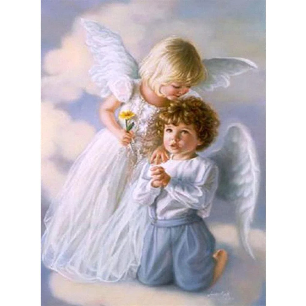 Region Angel DIY Cross Stitch Embroidery 11CT Kits Craft Needlework Set Cotton Thread Printed Canvas Home Decoration    Design