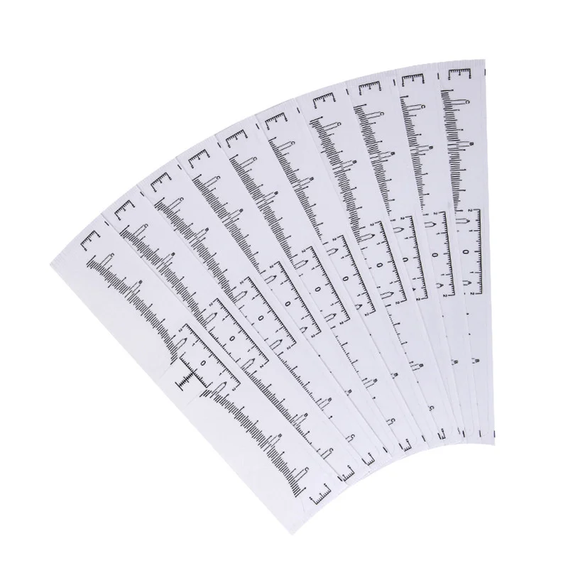 50Pcs Eyebrow Ruler Sticker for Microblading Disposable Adhesive Eyebrow Measurement Stencil For Tattooing Brow Makeup Tools