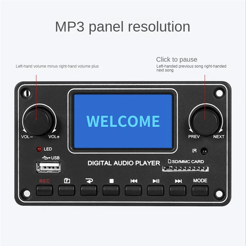 LCD MP3 Player Module 28X64 Display Bluetooth Digital Audio Decoder Board TDM157 USB SD BT FM For Car Home Amplifier