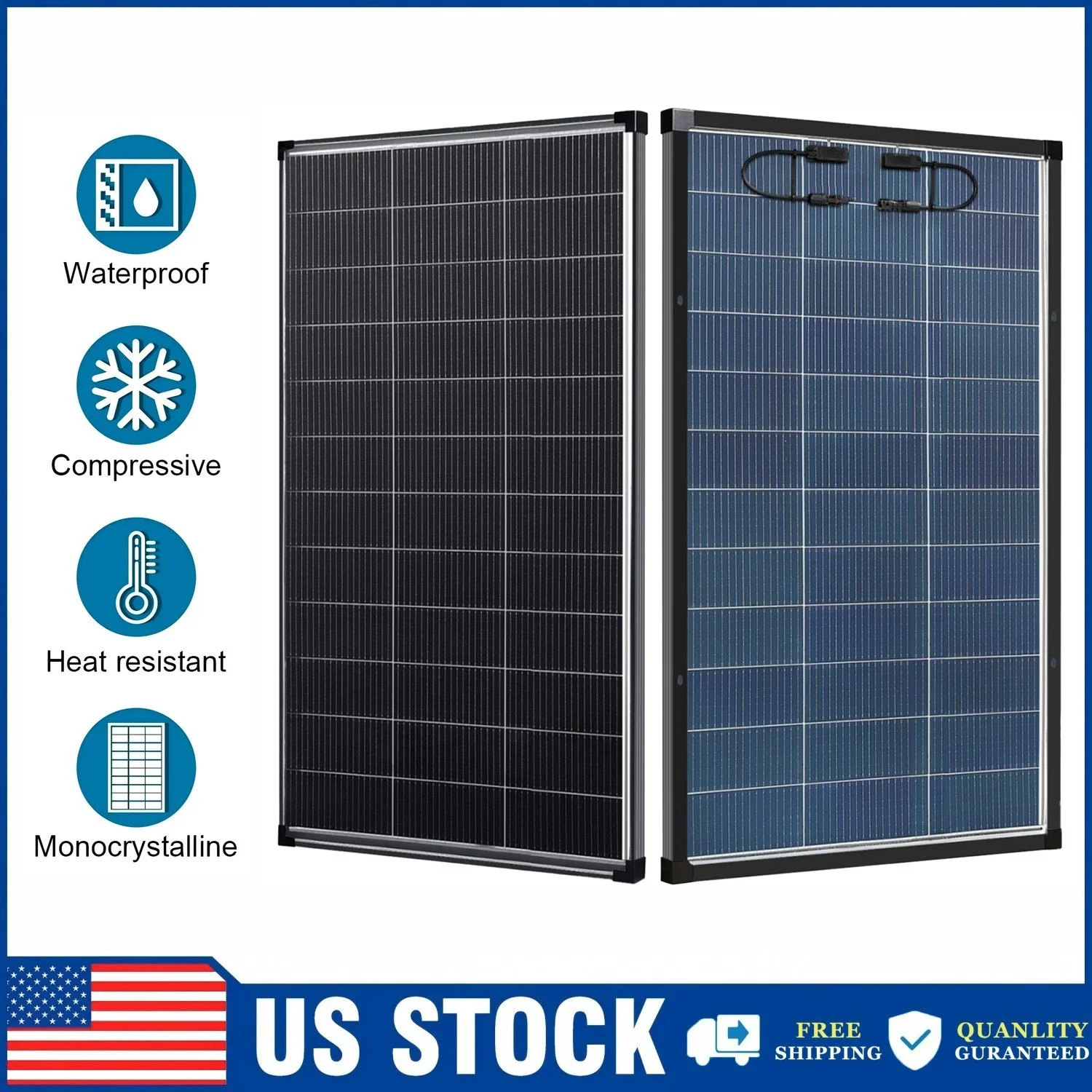 200W 400W 800W Bifacial Mono Solar Panel 18V Solar Charger S