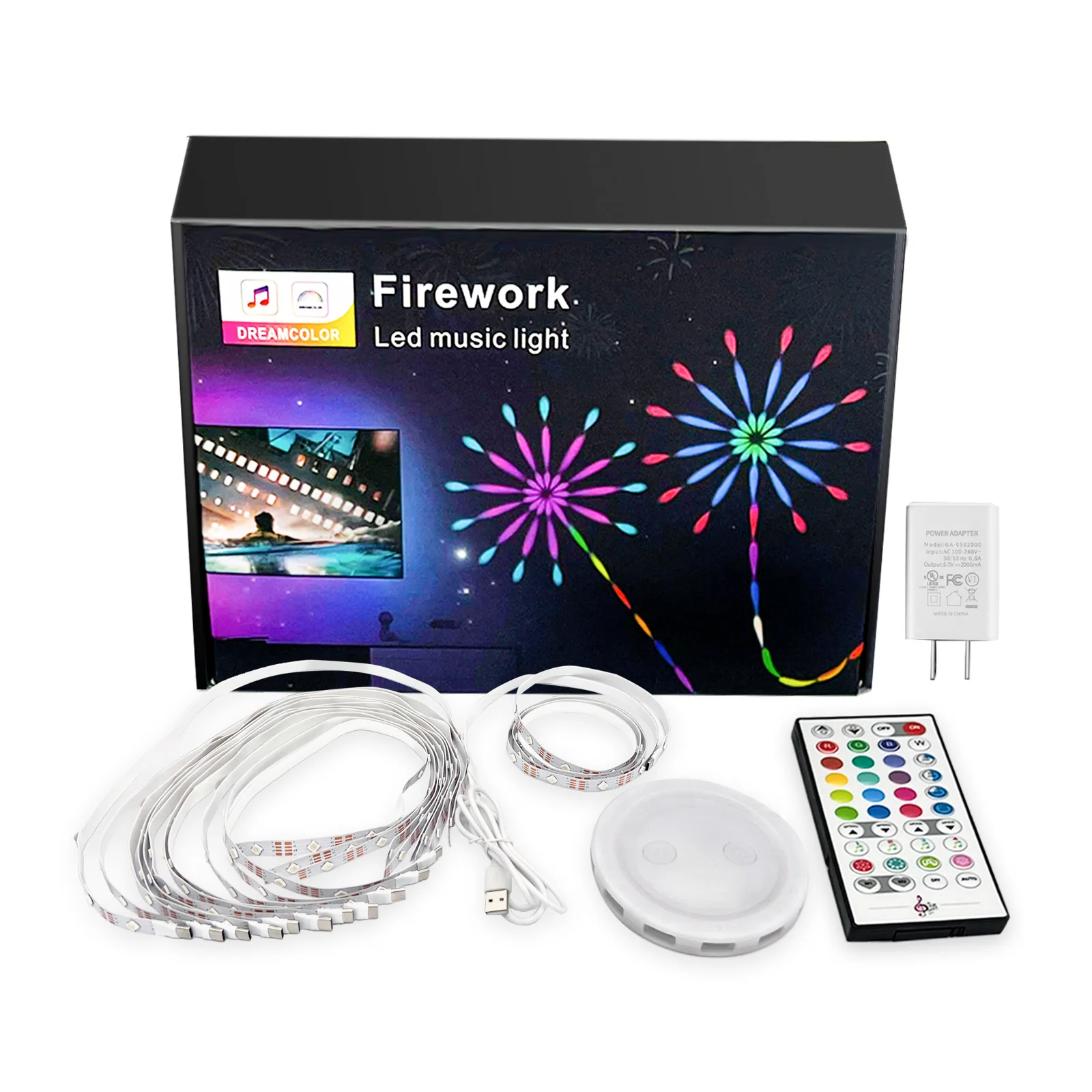 

Rgb Smart Bluetooth 5050Led Colored Smoke Flower lights Decorative electric fireworks Belt lights