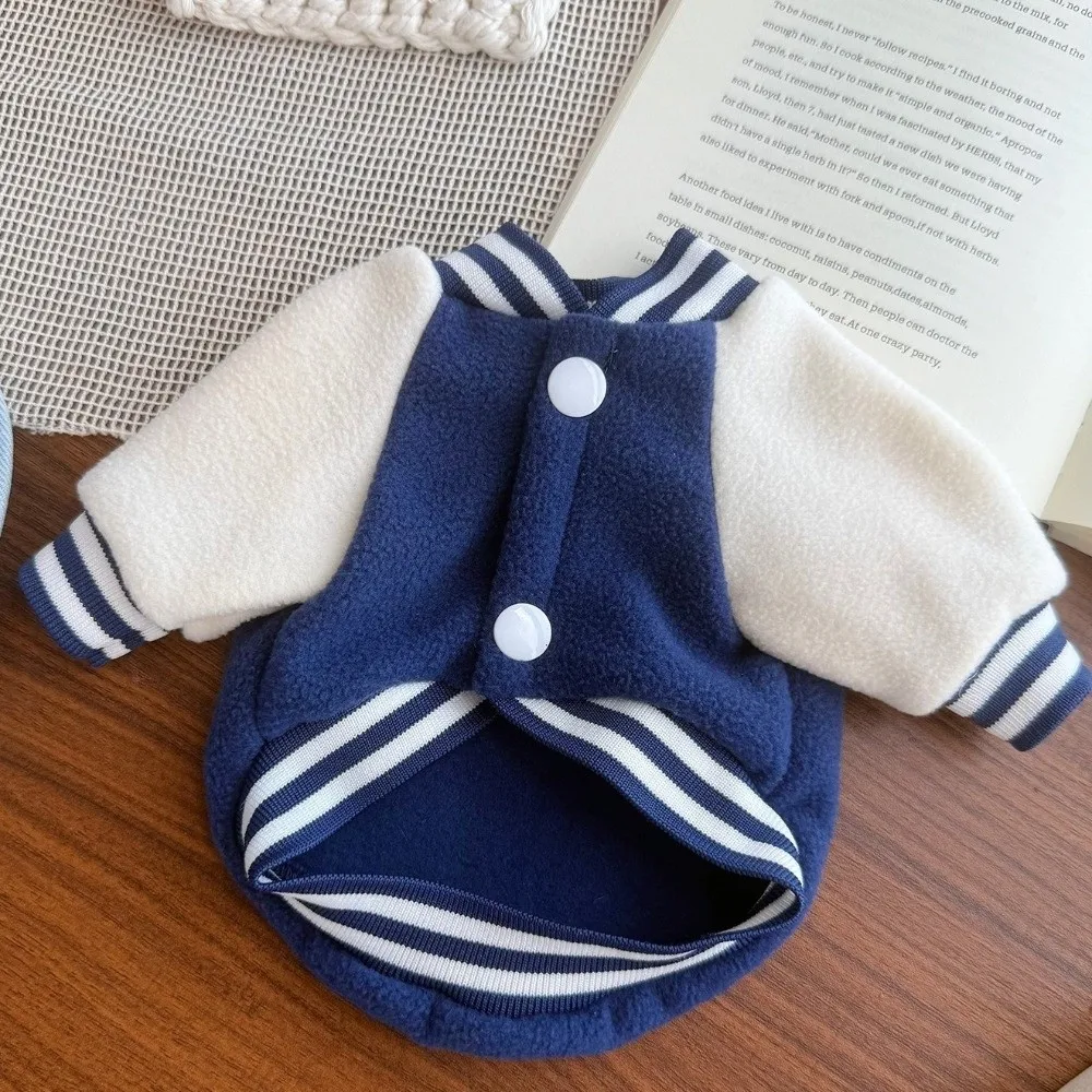 Modische Herbst-Winter-Hundekleidung, winddichter Fleece-Welpenmantel mit Ring, verdickte Haustierkleidung für Katzen – Detail 6