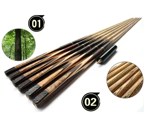 PREOAIDR 3142 탄소 섬유 3개 펀치 & 점프 큐 - 13mm 탄소 메이플 기술 샤프트, 당구 브레이크 펀치 및 점프 브레이크 큐 키트 14 Cuppa 57