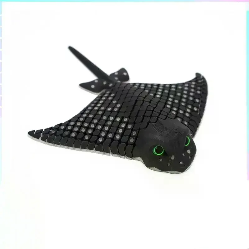 /Cna/Aquatic Animal Bionic Desktop Relief Decoration 3D Printed Luminous Manta Ray Stingray Toy Flexible Sea Creature Gift 1Pcs