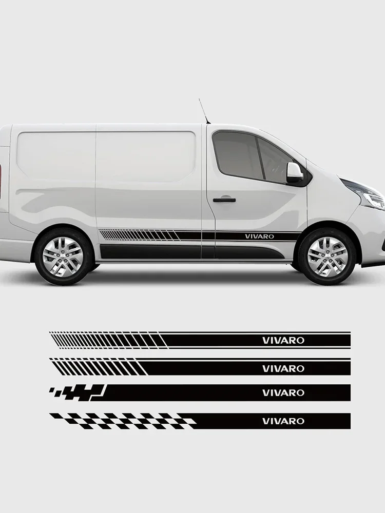2 SZTUKI Naklejek Samochodowych na Vauxhall Opel Vivaro Akcesoria Kamper Van Folia Winylowa na Boczne Drzwi — 2