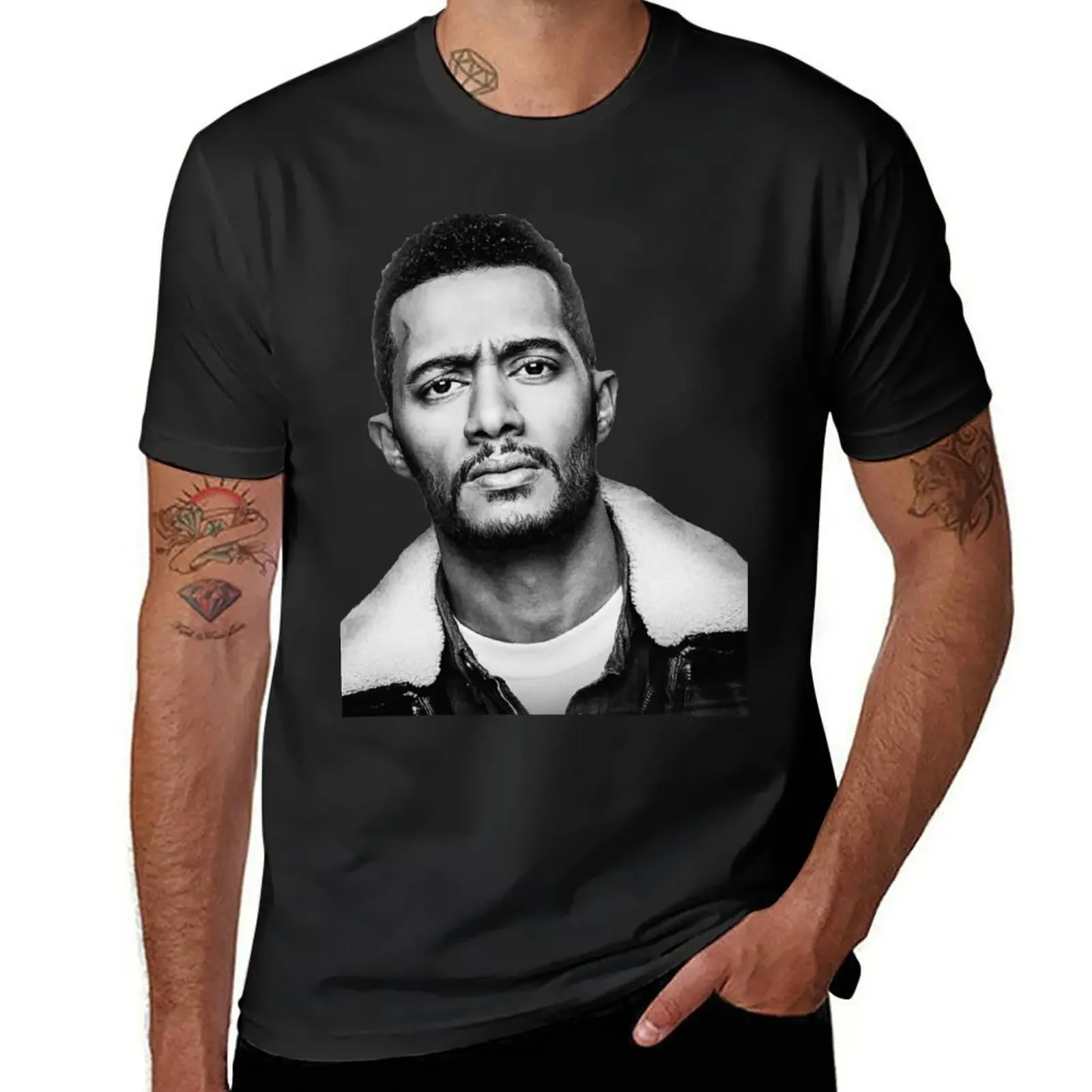 Mohamed Ramadan T-Shirt new edition customs design your own anime mens clothing