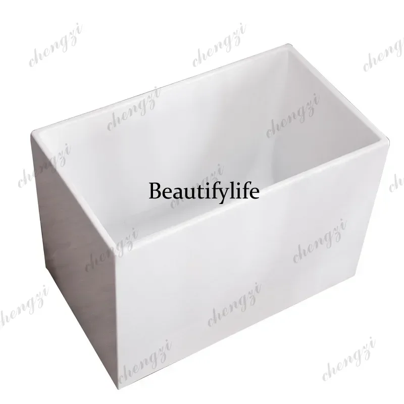 Premium Narrow square bathtub Sitting bathtub Simple small bathroom Japanese mini bathtub 0.9-1 meters