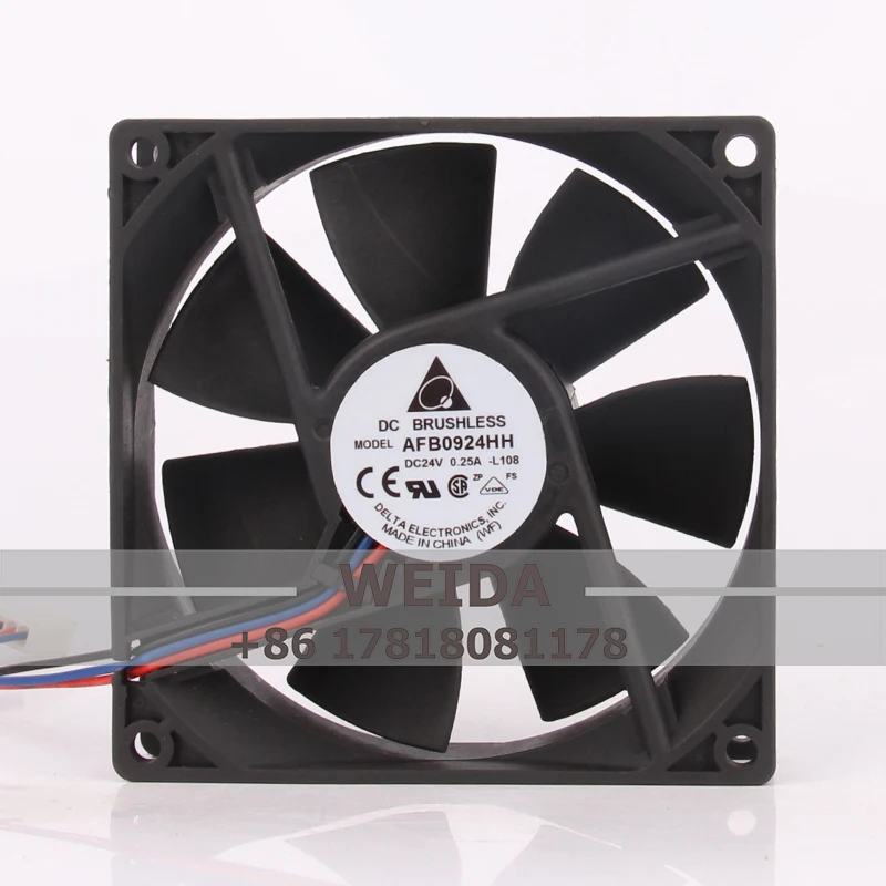 Delta 12V 48V DC24V 0.25A EC AC 92X92X25mm 9025 9CM 3-wire converter Double ball Centrifugal exhaust AFB0924HH cooling fan