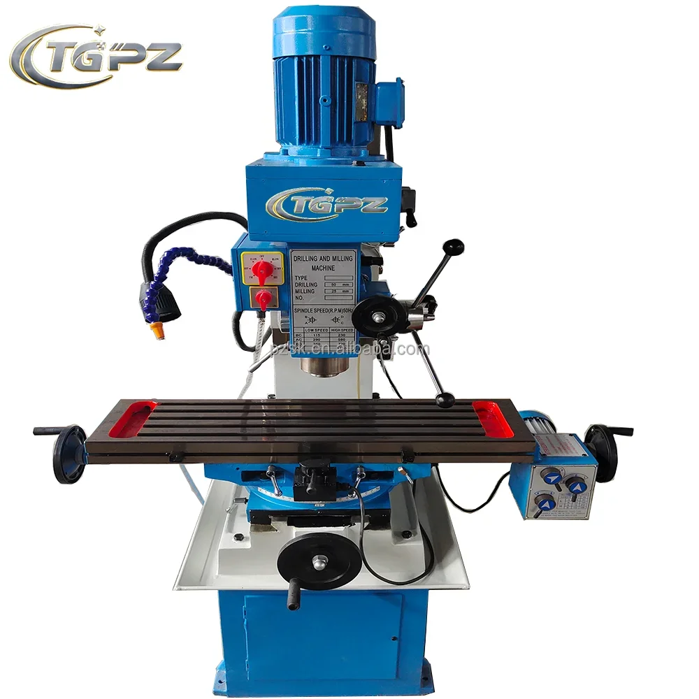 Mini ZX50C Universal Vertical Drilling and Milling Machine Light Duty Manual Metal Milling Machine