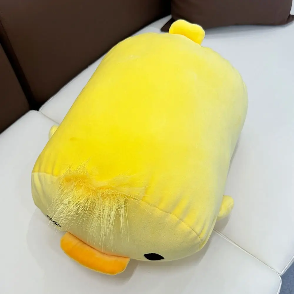 Collection Spiky Hair Lying Duck PP Cotton Quiff Yellow Duck Funny Fluffy Duck Stuffed Animal Birthday Parties