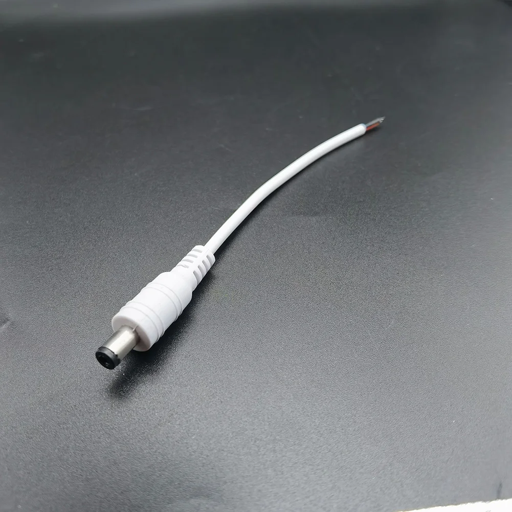 12V DC Power Pigtail Cable Set 5 Pairs 5.5mm OD 2.1mm ID for CCTV Camera Power Boxes LED Light Belts and DC Powered Accessories