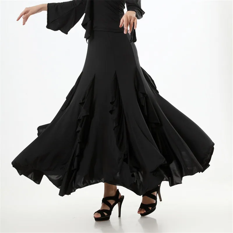 Ladies Modern Dance Dress Ballroom Dance Swing Skirt Waltz Skirt Flamenco National Standard Dance Skirt