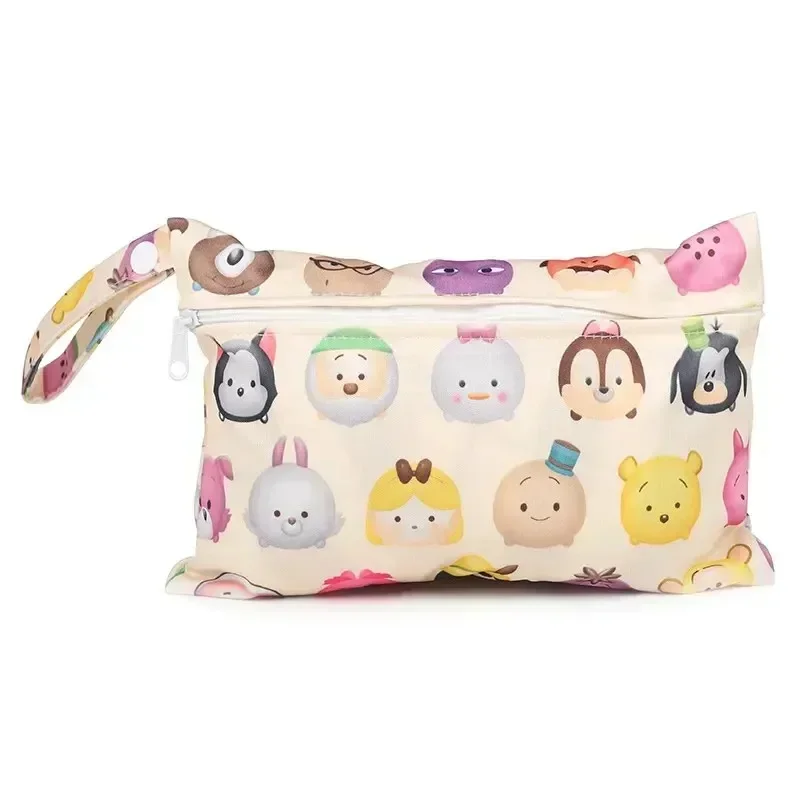 Large Capacity Baby Diaper Bags for, with Zippered Pockets and Cute Cartoon Pattern Baby Accessories Waterproof Pouch