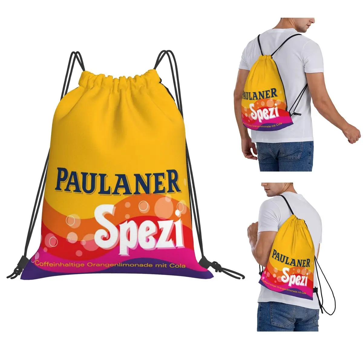 Paulaner Spezi Munich Backpacks Fashion Drawstring Bags Shoes Bag Book Bags for Travel School