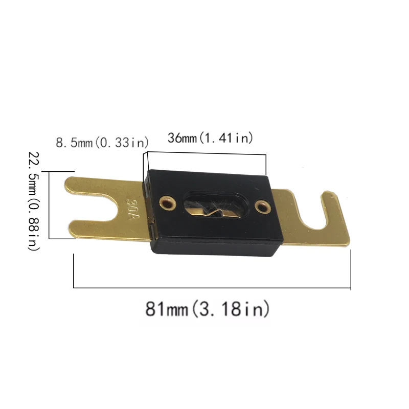 【3-2PCS】ANL Bolt-on Fuse 32V 30A 40A 50A 70A Fusible Link Fuse 80A 100A 125A 130A Auto Blade Fuse 175A 180A 200A 250A 400A500A
