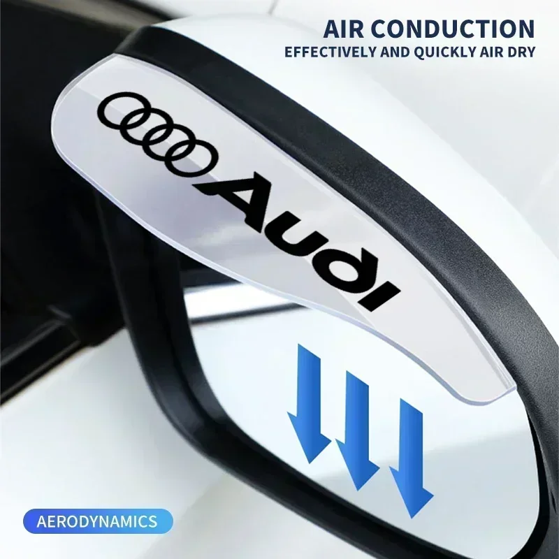 

2025 Hot B4 Автомобиль 2025 A4 A6 A8 Для Audi 2 шт. Прозрачное автомобильное зеркало заднего вида Дождевик для бровей Для Audi A4 B8 B6 B7 A3 A6 C7 C6