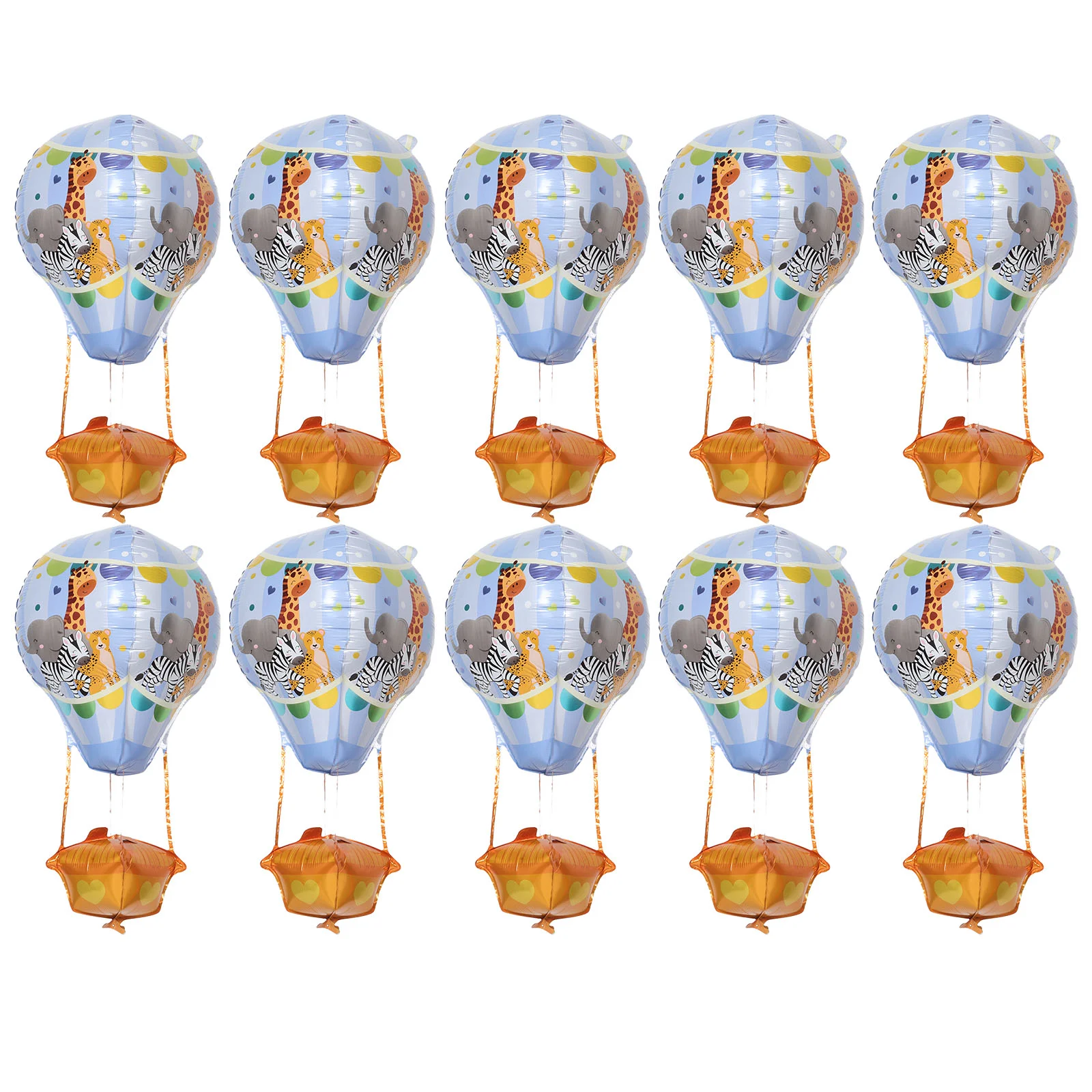 

10 Pcs Hot Air Balloon Wedding Shower Balloons Happy Birthday Aluminum for Baby Film Decorations